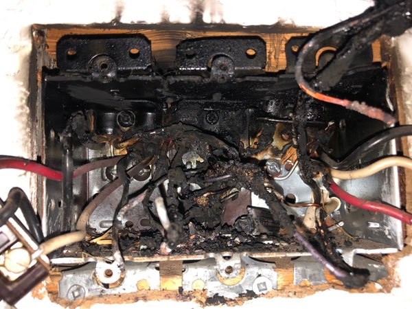 burnt aluminum wiring